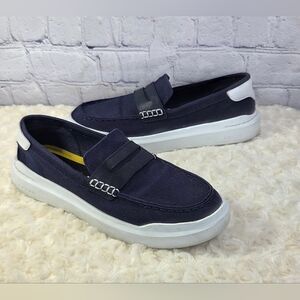 Cole Haan Navy and White Women's Loafers